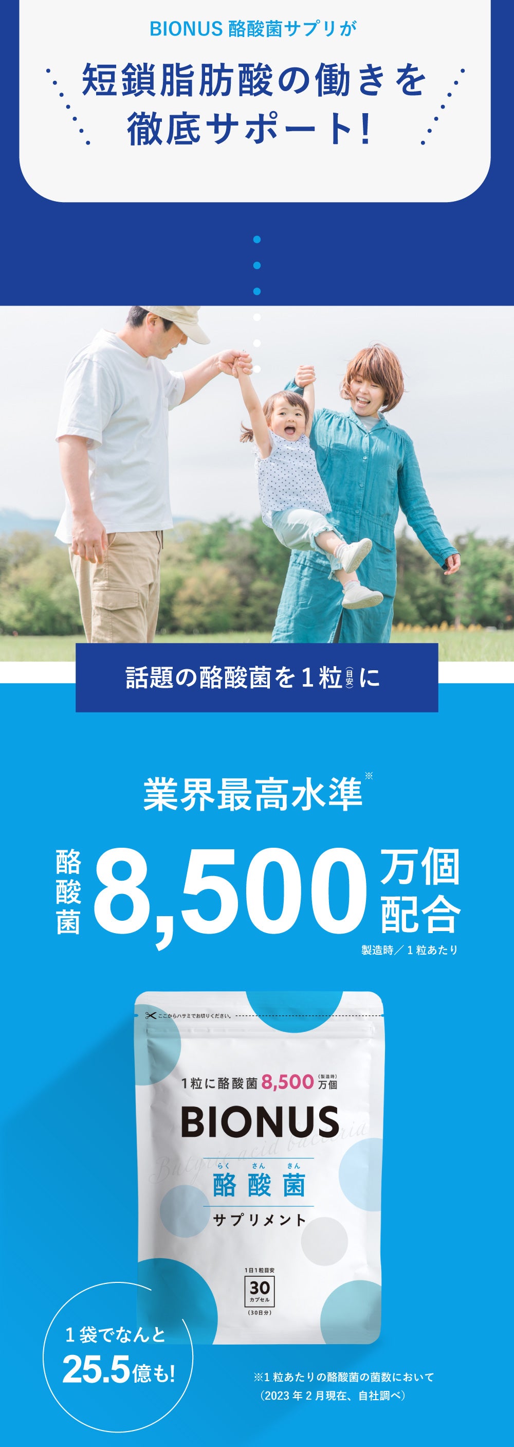 ビオナス 酪酸菌サプリ